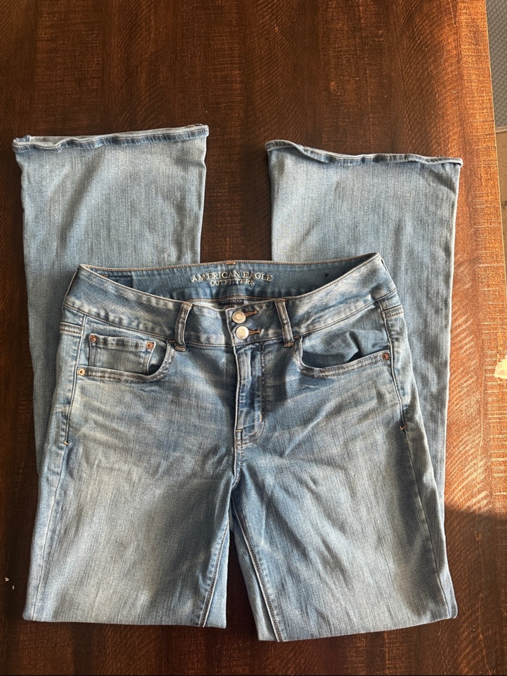 American Eagle Outfitters Faded Light Blue “Artist Flare” Jeans